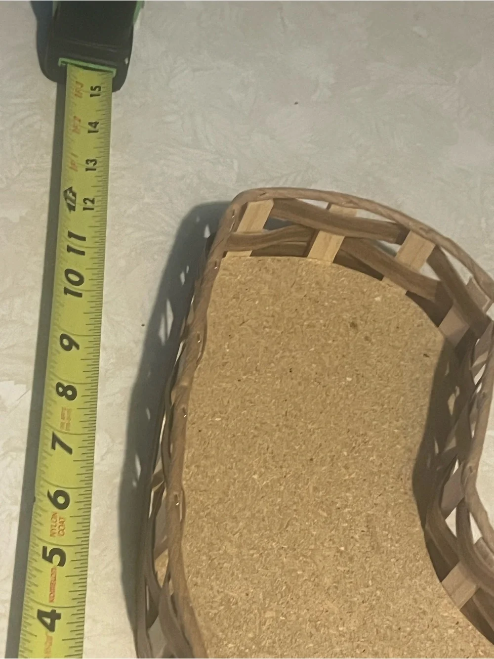 Woven Rattan Crescent Accent Tray in Natural Brown - Home Accents